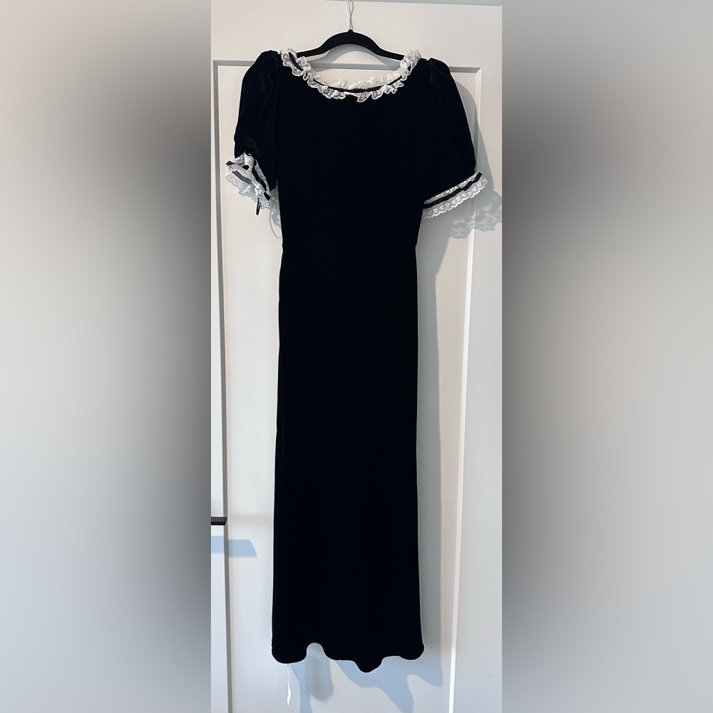 Reformation Adessa Velvet Dress Size 6 - Picture 3 of 6